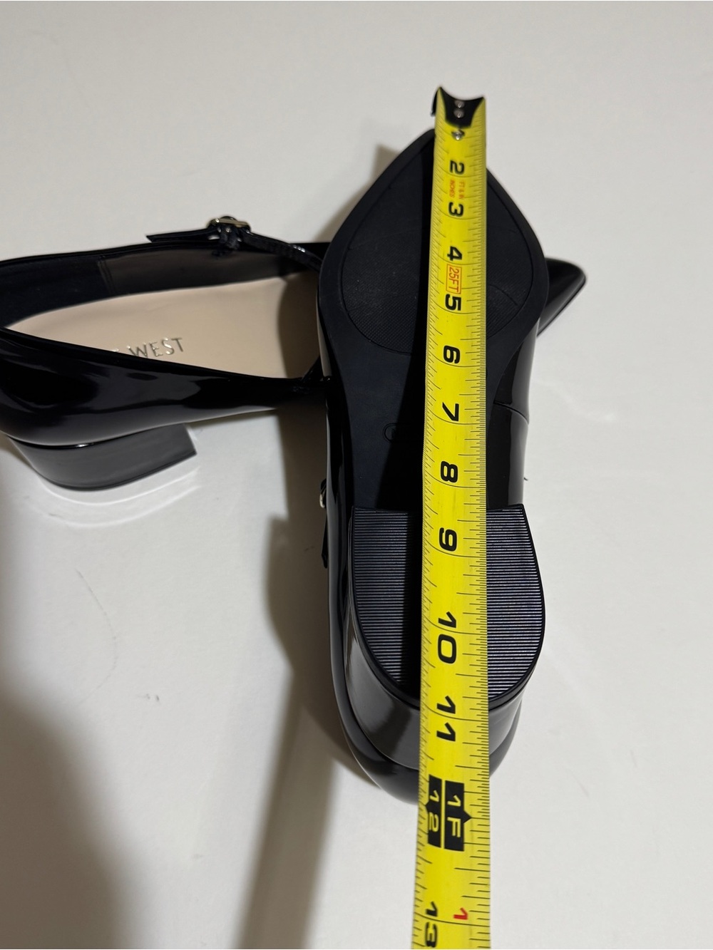 Nine West Shoes Women Size 9M Black  Pointy Toe Mary Jane Block Heel Dress Pumps - Picture 11 of 12